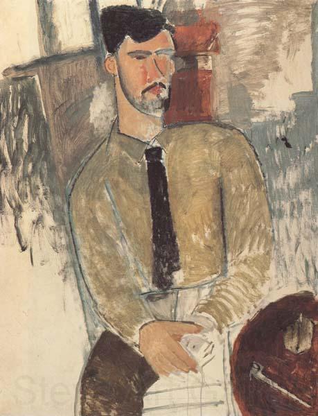 Amedeo Modigliani Henri Laurens assis (mk38) Norge oil painting art